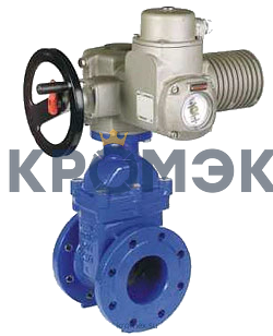 Задвижка чугун 15/42 обрезиненный клин Ду 250 Ру10 фл с эл/приводом Auma NORM AVK