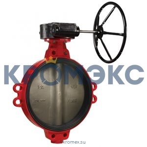 Затвор дисковый поворотный чугун ЗПВЛ Гранвэл Ду 400 Ру16 межфл с редуктором диск нерж манжета EPDM ADL BD01A40640