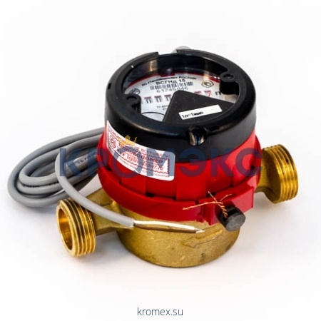 Счётчик г/в крыльчатый одноструйный ВСГНд Ду 15 Ру16 95С L=110мм резьба импульсный Б/К класс C Тепловодомер R121-015-223-C54