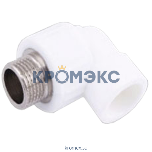 Угольник PP-R комбинированный белый НР Дн 25х1/2" VALFEX 10126125