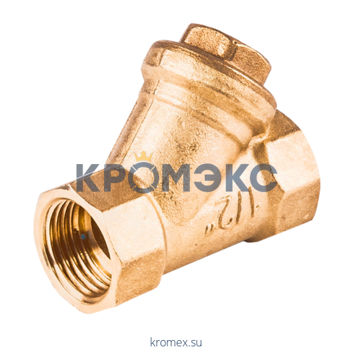 Фильтр сетчатый Y-образный латунь Ду 32 Ру16 Тмакс=110 oC G1 1/4" ВР R74A Giacomini R74AY006