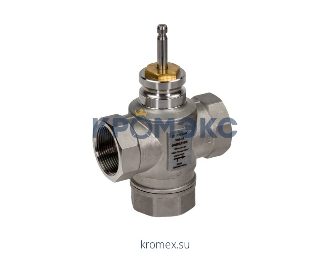 Трехходовой регулирующий клапан VRB-3R DN 15 PN 25, Kvs 0,63 м³/ч, с внутренней резьбой, корпус- нержавеющая сталь, Ридан 065Z0211R