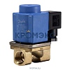 Клапан эл/магн латунь НЗ EV251B Ду15 Ру16 G1/2" ВР с катушкой BB230AS 220В AC 90С Danfoss 032U538131