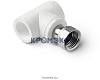 Тройник PP-R комбинированный белый с накидной гайкой Дн 32х1" VALFEX 10140032