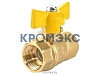 Кран шаровой латунь газ Стандарт 230 аналог 11б27п Ду 15 Ру16 ВР полнопроходной бабочка ГАЛЛОП 116012