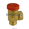 Клапан предохранительный пружинный угловой латунь R140SY Ду15х15 НР/ВР G1/2"хG1/2" Рср=2.5бар 110С Giacomini R140SY102