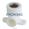 Угольник PP-R комбинированный белый ВР Дн 20х1/2" с креплением VALFEX 10120020