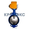Затвор дисковый поворотный чугун BFV-03/W Ду 50 Ру16 межфл с эл/приводом 220В диск чугун манжета EPDM с 2-мя конц выкл DINANSI