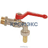 Кран шаровой водоразборный латунь со штуцером BVR-C Ду 25 Ру10 НР/штуц R1" рычаг Danfoss 065B8202