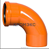 Отвод НПВХ с раструбом коричневый Дн 110х87гр б/нап радиальный в/к KGB 1М SW Ostendorf 228088