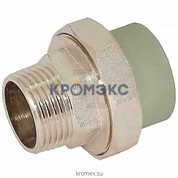 Муфта PP-R комбинированная разъемная серая НР Дн 25х3/4" RTP (РосТурПласт) 15520 Муфта PP-R комбинированная разъемная серая НР Дн 25х3/4" RTP (РосТурПласт) 15520
