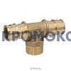 Тройник для PE-X латунь GX153 Дн 20х1/2"х20 НР Giacomini GX153Y034