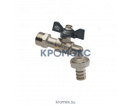 Кран шаровой водоразборный латунь со штуцером Ду 20 Ру16 НР/штуц G3/4" бабочка AQUALINK 01490 Кран шаровой водоразборный латунь со штуцером Ду 20 Ру16 НР/штуц G3/4" бабочка AQUALINK 01490