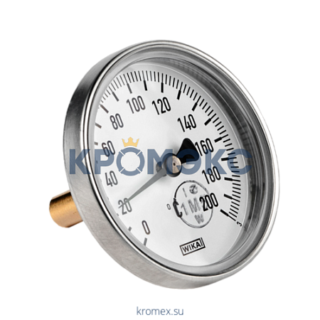 Термометр биметаллический осевой Дк80 L=100мм G1/2&quot; 200С A50.10 Wika 3905071 (36523029)