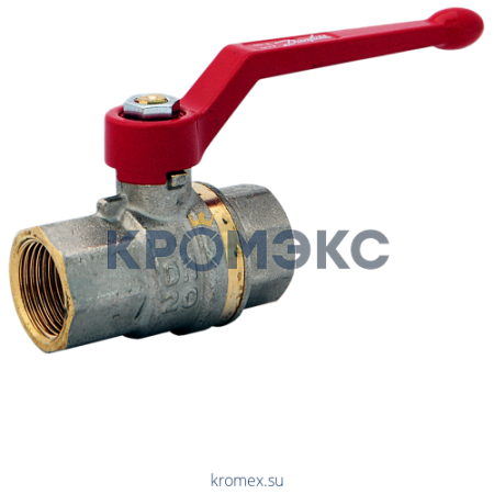 Кран шаровой латунь никель BVR Ду 25 Ру40 ВР полнопроходной рычаг Danfoss 065B8209 Кран шаровой латунь никель BVR Ду 25 Ру40 ВР полнопроходной рычаг Danfoss 065B8209