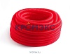 Шланг гофрированный для PE-X Дн 40 для трубы Дн 25 красный бухта 50м с зондом РОС