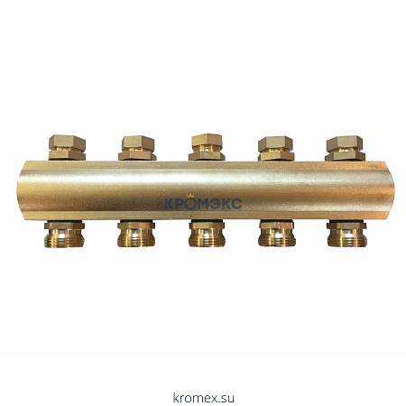 Коллектор латунь 1" ВР/ВР на 9 вых 3/4" НР под евроконус с запорно-регулирующими клапанами Апогей 410238 (КЛА 2509.050-4Д-ВК15) Коллектор латунь 1" ВР/ВР на 9 вых 3/4" НР под евроконус с запорно-регулирующими клапанами Апогей 410238 (КЛА 2509.050-4Д-ВК15)