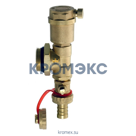 Элемент концевой латунь FHF-EA 1" в/к воздухоотводчик+кран сливной для коллектора Danfoss Элемент концевой латунь FHF-EA 1" в/к воздухоотводчик+кран сливной для коллектора Danfoss