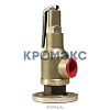 Клапан предохранительный пружинный угловой латунь ПРЕГРАН 097-05 Ду15х15 Ру16 фл/ВР G1/2" Рср=6бар Рн=5...16бар 200С Прегран КПП 097-05-16-015-015-6,0