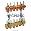 Группа коллекторная латунь R553F 1" ВР/ВР 12 вых НР под адаптер с седлом 18мм с расходомерами Giacomini R553FY012