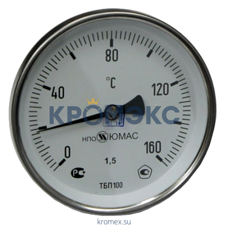 Термометр биметаллический осевой Дк63 L=50мм G1/2&quot; 160С ТБП-Т НПО ЮМАС