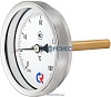 Термометр биметаллический осевой Дк80 L=150мм G1/2" 120С БТ-41.211 Росма