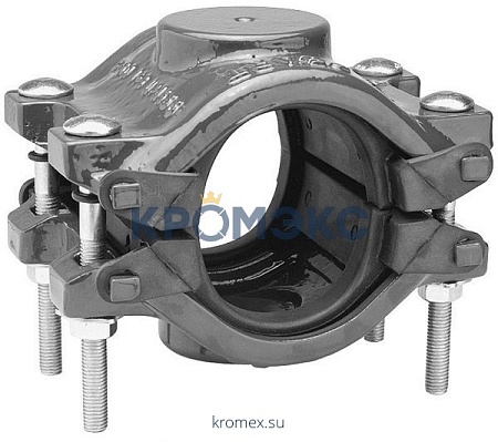 Универсальный манжетный хомут для труб из ковкого чугуна и стали серия 52/253 DN200 PN16 AVK Универсальный манжетный хомут для труб из ковкого чугуна и стали серия 52/253 DN200 PN16 AVK