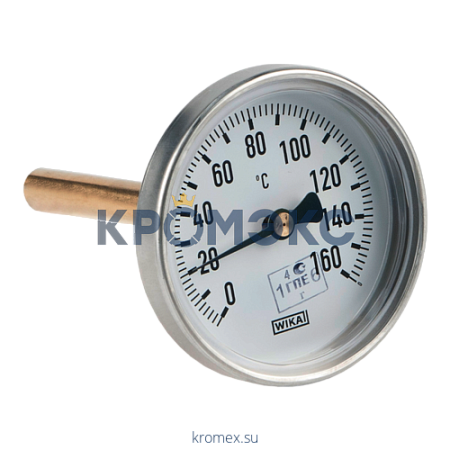 Термометр биметаллический осевой Дк80 L=100мм G1/2&quot; 160С A50.10 Wika 3905900 (36523026)