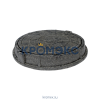 Люк полимер (тяжелый) серый круглый 760х630 h=110мм 250кН Сантехкомплект