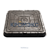 Люк полимер (легкий) 685х685мм серый квадратный h=60мм 30кН Ростполимерпром