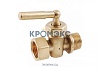 Кран для манометра 3-ходовой латунь 1807 Ду 15 ВР/НР G1/2" с рукояткой без фланца OR 1807.015