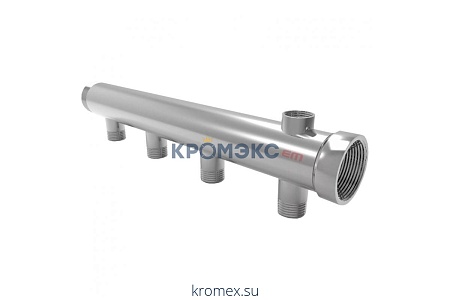 Коллектор нержавеющая сталь Ду 40 1 1/2" ВР/НР на 2 вых 3/4" НР Элит-Металл 4100 Коллектор нержавеющая сталь Ду 40 1 1/2" ВР/НР на 2 вых 3/4" НР Элит-Металл 4100