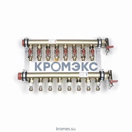 Группа коллекторная латунь IVKE 1 1/2" 10 вых 3/4" НР под евроконус Rehau 12488401001 Группа коллекторная латунь IVKE 1 1/2" 10 вых 3/4" НР под евроконус Rehau 12488401001