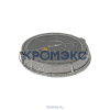 Люк полимер (средний) серый/черный круглый 760х630 h=110мм 125кН Сантехкомплект