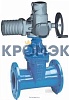Задвижка AVK клиновая, фланцевая, длинная, с коническим редуктором К-1000 и маховиком серия 55/30 DN500 PN10