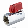 Кран шаровой латунь хром мини 1030 Ду 15 Ру10 ВР полнопроходной флажок Aquasfera 1030-01