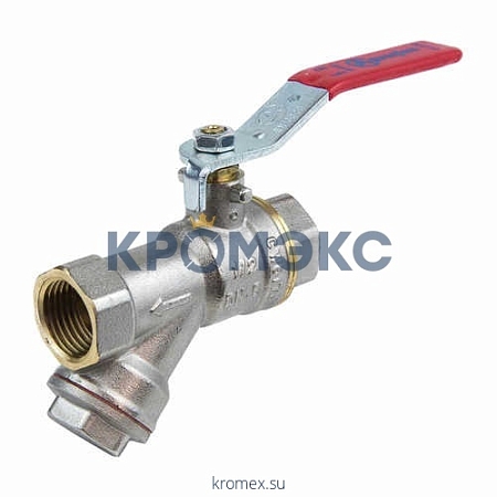 Кран-фильтр шаровой латунь никель 1014 Ду 15 Ру40 ВР полнопроходной рычаг Aquasfera 1014-01 Кран-фильтр шаровой латунь никель 1014 Ду 15 Ру40 ВР полнопроходной рычаг Aquasfera 1014-01