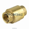 Клапан обратный латунь осевой 3001 Ду 40 Ру10 Тмакс=100 оС ВР G1 1/2" диск нейлон шток пластик Aquasfera 3001-05