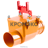 Клапан коричневый PP-H обратный канализационный для НПВХ и PP-H Дн 110 б/нап в/к