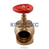 Клапан пожарный латунь угловой 90 гр КПЛМ 50-1 Ду 50 1,6 МПа муфта-цапка с регулятором расхода Апогей 110078