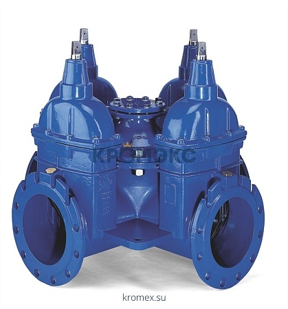 Крестовина AVK фланцевая с 4-мя встроенными задвижками COMBE-CROSS cерия 18/70 DN100 PN10/16 Крестовина AVK фланцевая с 4-мя встроенными задвижками COMBE-CROSS cерия 18/70 DN100 PN10/16