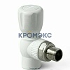 Кран PP-R шаровой белый НР Дн 20х1/2" угловой для радиатора RTP (РосТурПласт) 27807