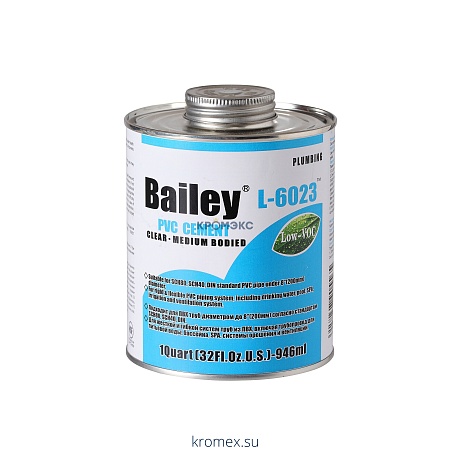 Клей для труб ПВХ 4000 мл Bailey