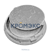 Люк полимер (легкий) серый круглый с двумя крышками 760х630 h=110мм 30кН Ростполимерпром