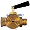 Кран для манометра 3-ходовой латунь 159 Ду 15 Ру16 ВР/НР G1/2" с рукояткой с фланцем Icma 90159AD05