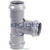 Тройник НПВХ серый SDR26 переходной Дн 225х160х90гр Ру10 раструбный в/к