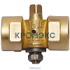 Кран для манометра 3-ходовой латунь 11б18бк Ду 15 Ру16 ВР G1/2"-М20х1,5 без рукоятки без фланца ВИПРА КПТ 3.00.00