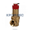 Клапан предохранительный пружинный угловой латунь R140D Ду20х25 ВР/ВР G3/4"хG1" Рср=3.5бар с пломбировкой 110С Giacomini R140DY129