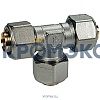Тройник МП латунь обжим R564AM Дн 16 Giacomini R564MX048