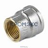 Муфта латунь никель переходная Ду 20х15 (3/4"х1/2") ВР/ВР 9019 ГОСТ 32585-2013 Aquasfera 9019-01